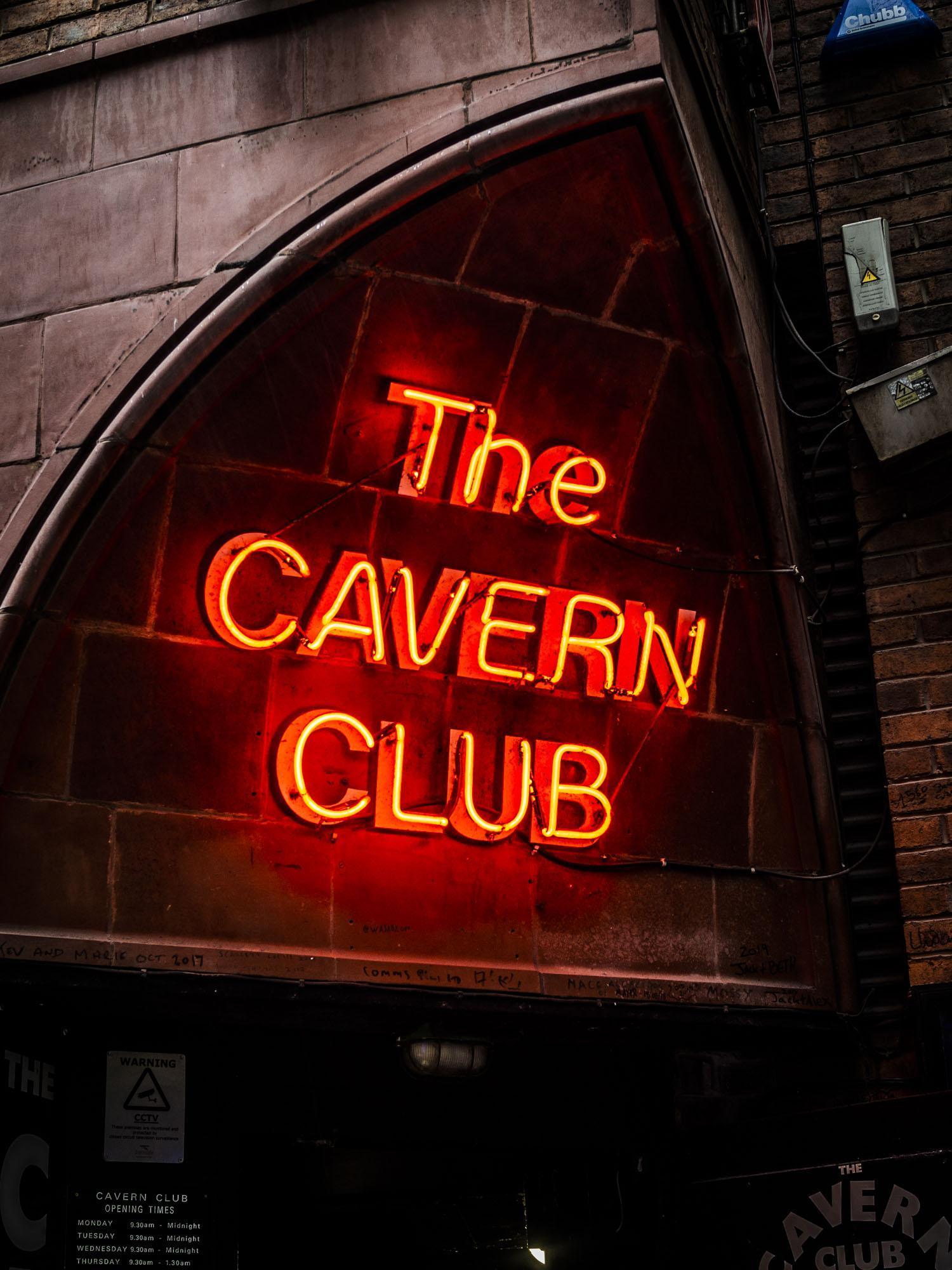 The Cavern Club sign in Liverpool