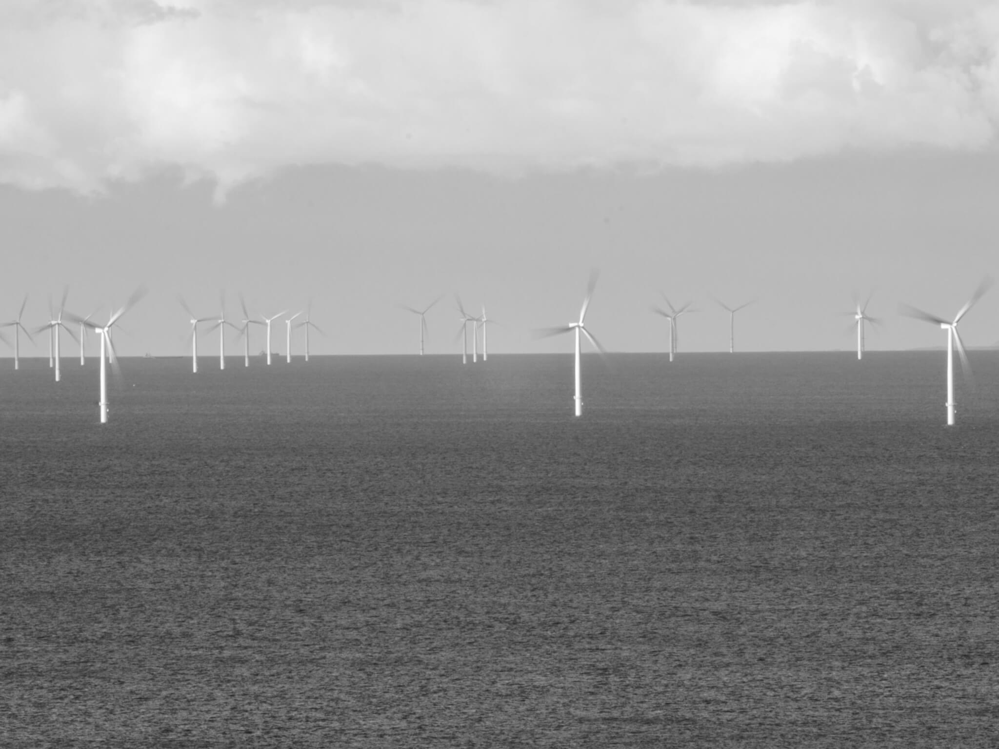 The View of the wind farm from the Great Orme