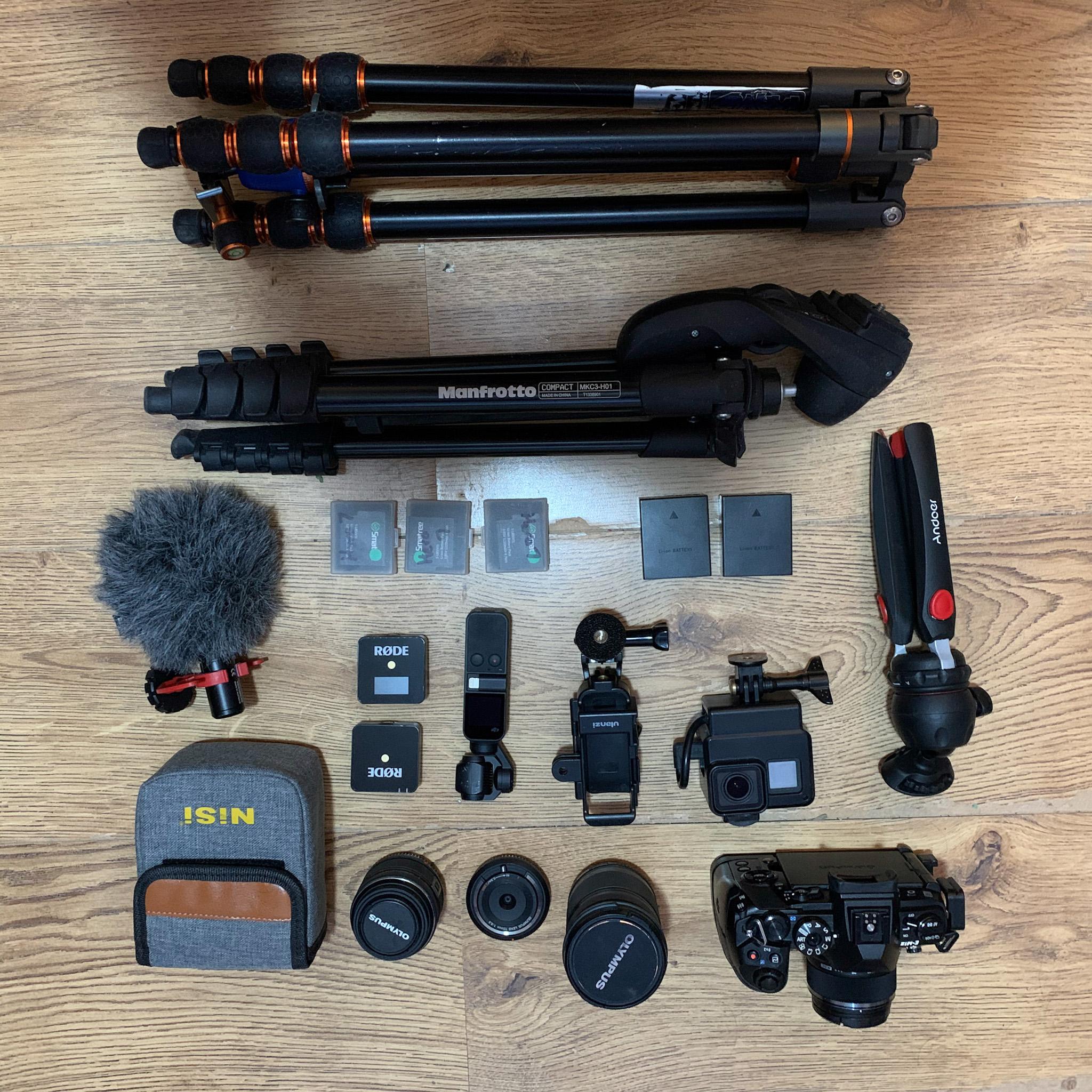 A picture of my camera equipment